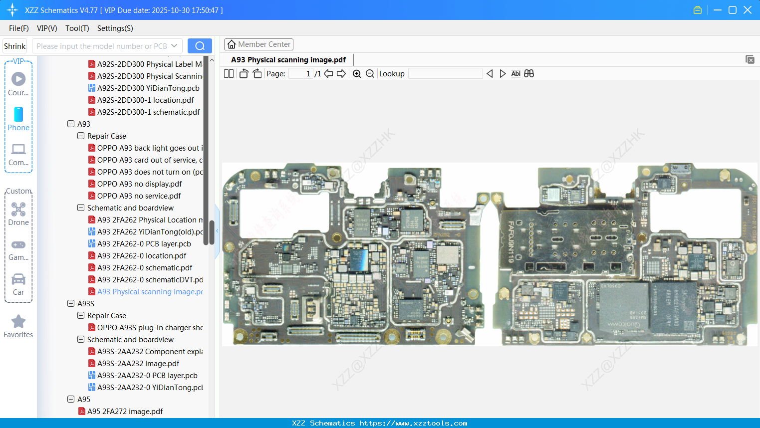 OPPO A93 Physical Scanning Image